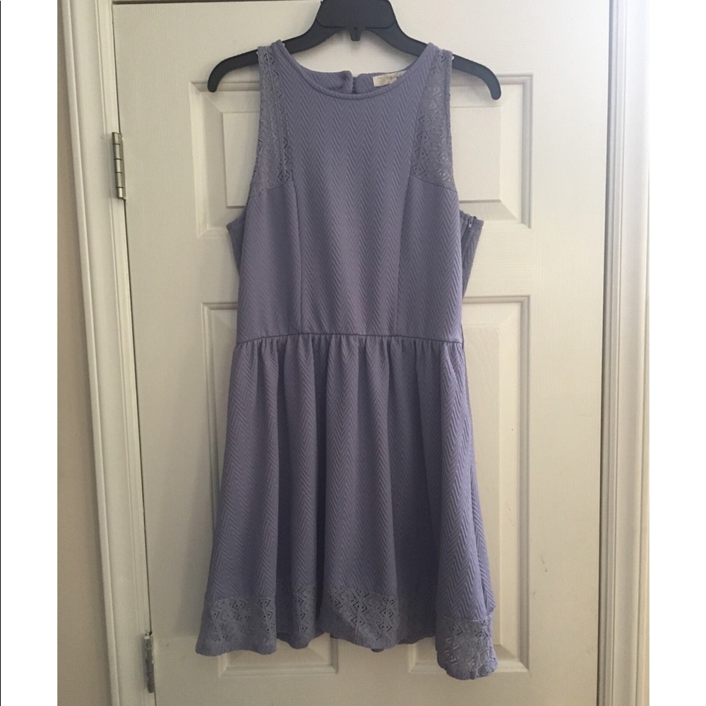 Textured Lavendar Mini Dress